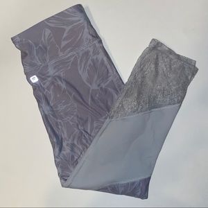 Fabletics Floral Gray Leggings Size XS